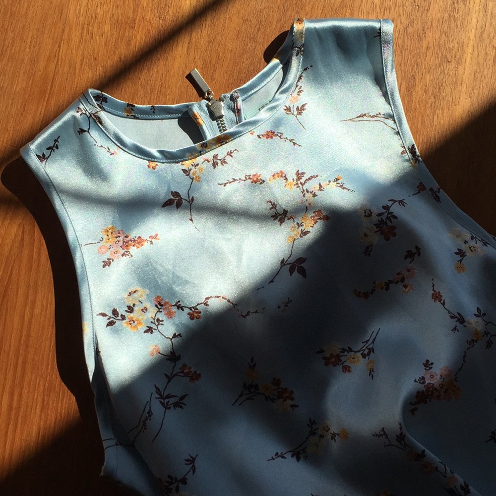SOLD urban outfitters floral satin dress